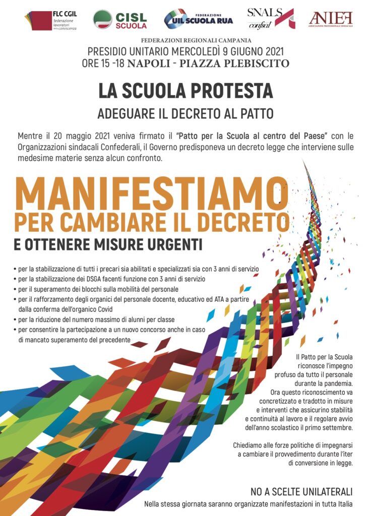 Manifestazione unitaria Campania